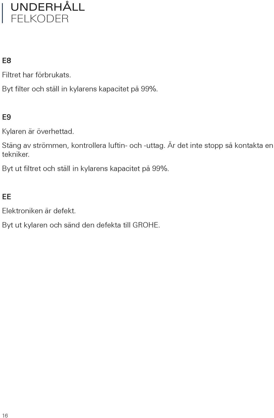 Stäng av strömmen, kontrollera luftin- och -uttag.