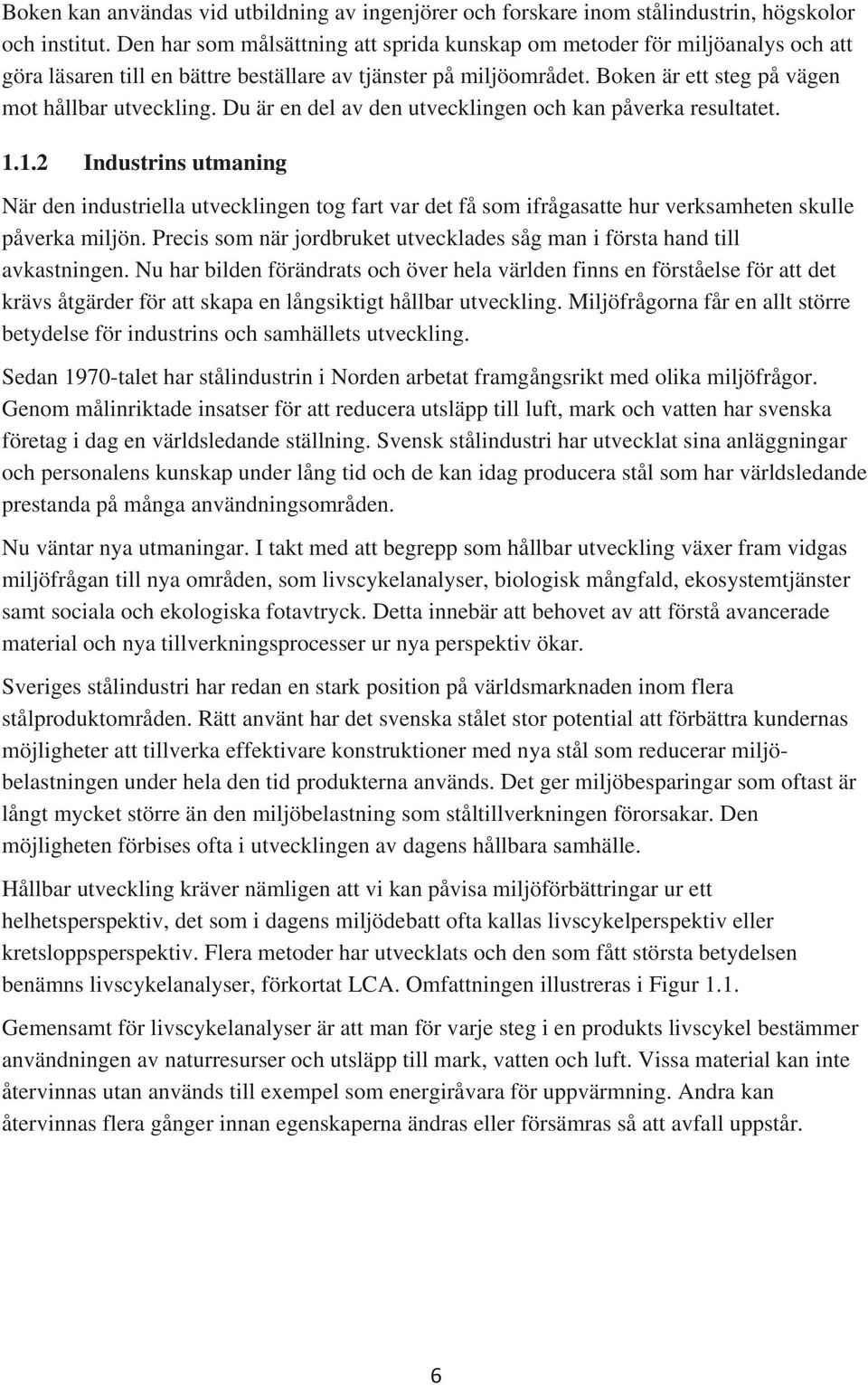 Du är en del av den utvecklingen och kan påverka resultatet. 1.1.2 Industrins utmaning När den industriella utvecklingen tog fart var det få som ifrågasatte hur verksamheten skulle påverka miljön.