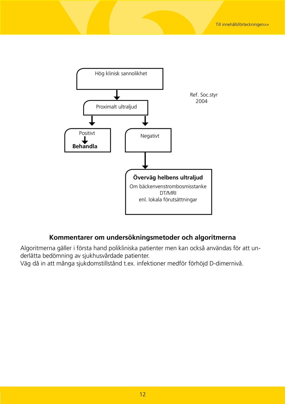 lokala förutsättningar Kommentarer om undersökningsmetoder och algoritmerna Algoritmerna gäller i första hand