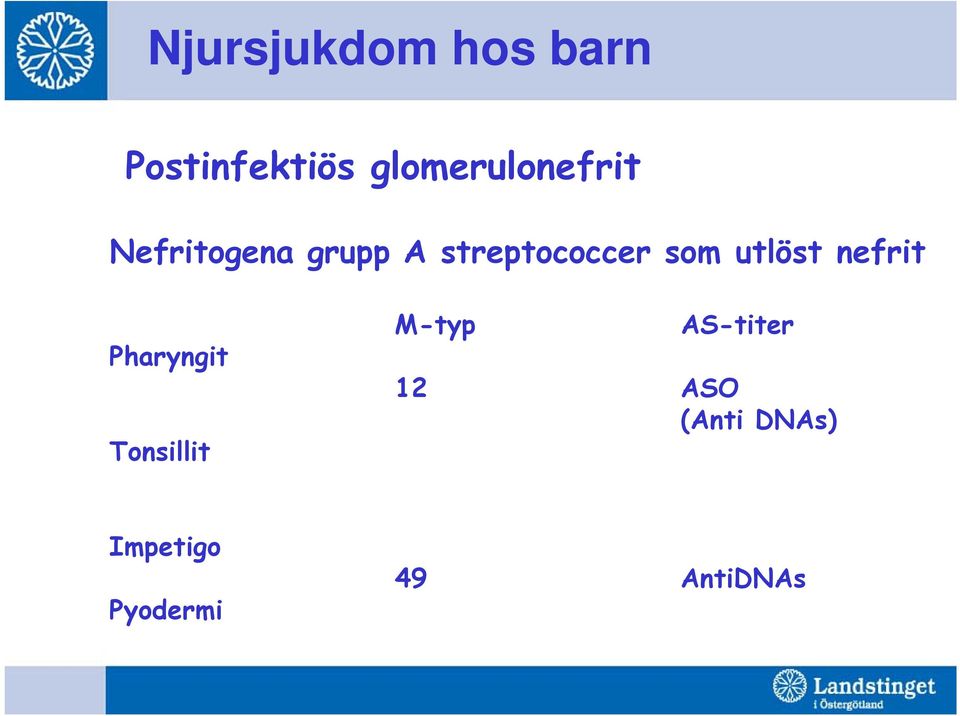 Pharyngit Tonsillit M-typ AS-titer 12 ASO