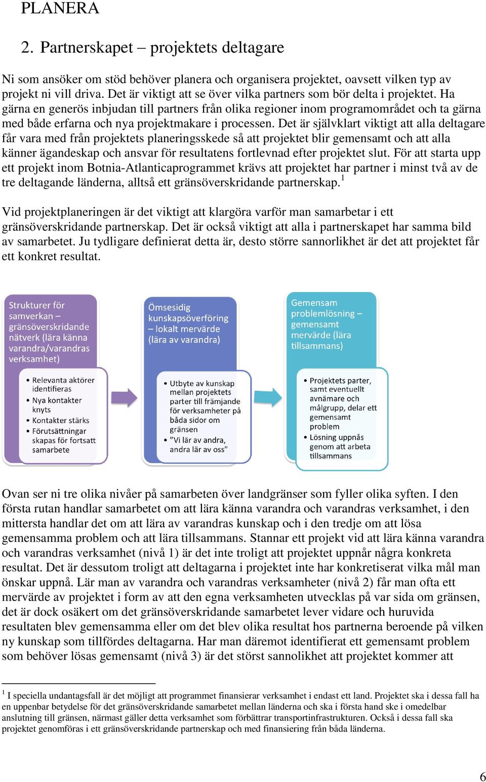 Ha gärna en generös inbjudan till partners från olika regioner inom programområdet och ta gärna med både erfarna och nya projektmakare i processen.