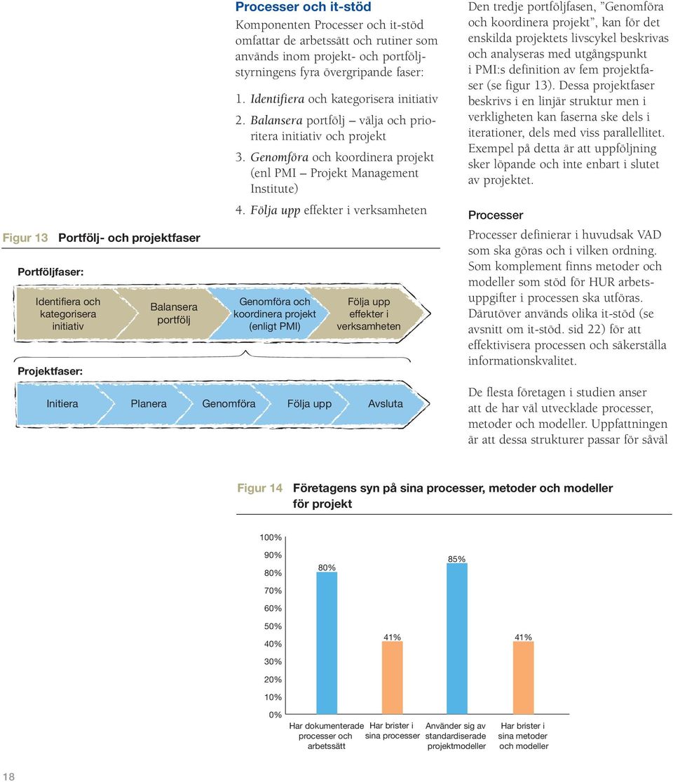 Balansera portfölj välja och prioritera initiativ och projekt 3. Genomföra och koordinera projekt (enl PMI Projekt Management Institute) 4.