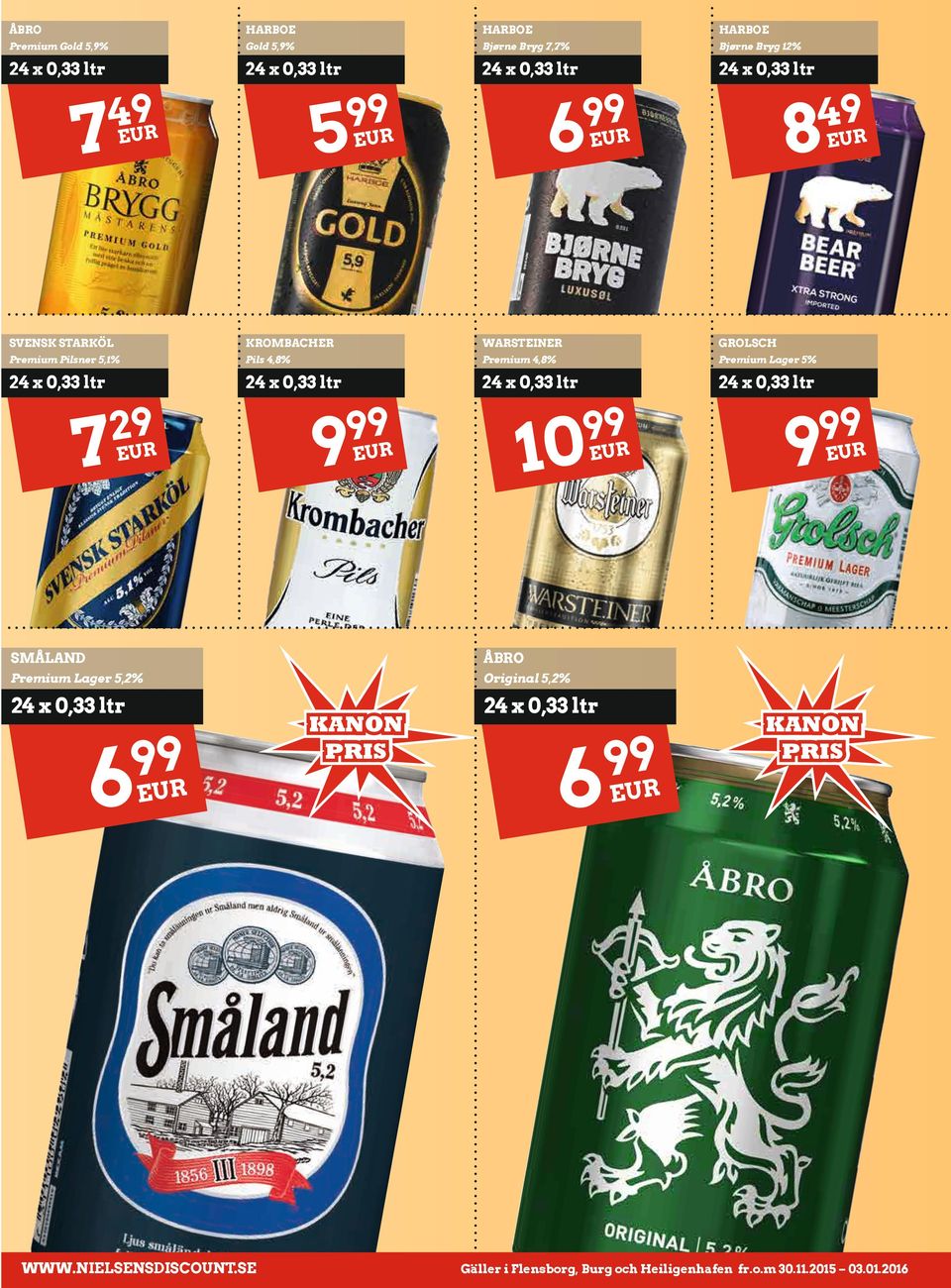 Premium,% Premium Lager % 10 SMÅLAND ÅBRO Premium Lager,% Original,% KANON