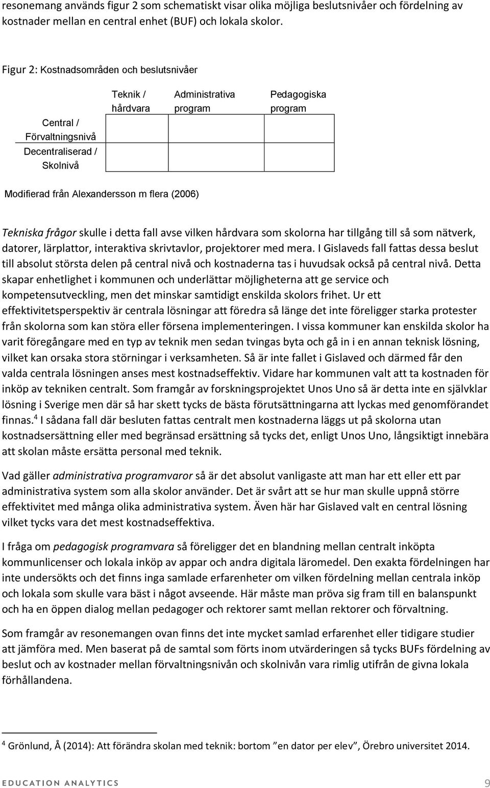 (2006) Tekniska frågor skulle i detta fall avse vilken hårdvara som skolorna har tillgång till så som nätverk, datorer, lärplattor, interaktiva skrivtavlor, projektorer med mera.