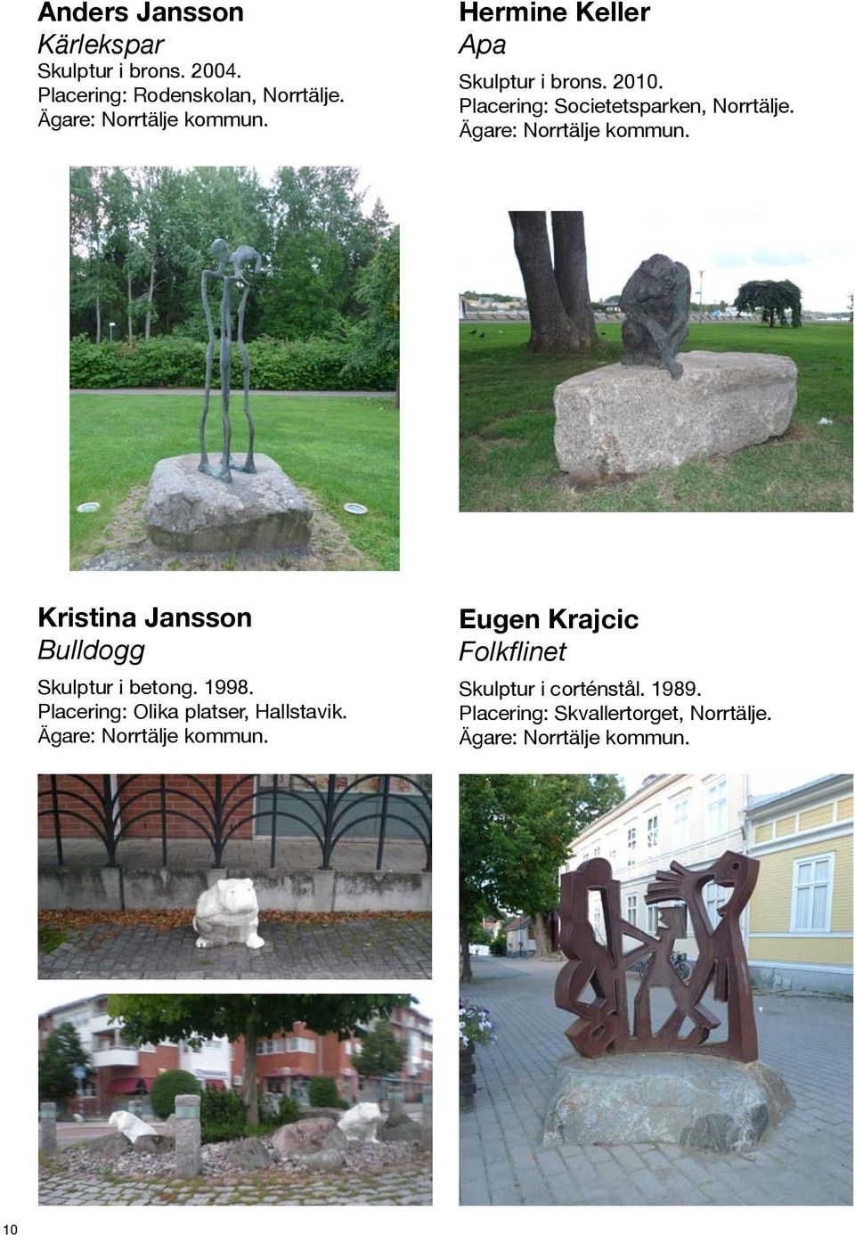 Kristina Jansson Bulldogg Skulptur i betong. 1998. Placering: Olika platser, Hallstavik.