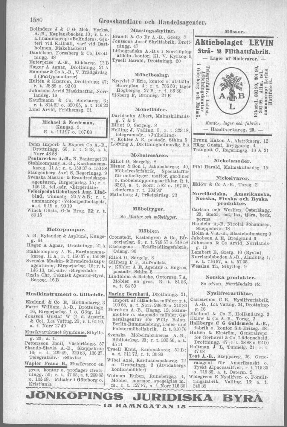 direktörer 24955, a. t. *lvykman Blid., Kornhamnst. 53 namnanrop :.Barnäpgen» Zethrams Claude J A.-B., Rege- Diehelt Carl A.-B., Tunnelg. 19 B, ringsg. 5; r. t. 32154 toiletteartiklar, parfymerier; r.