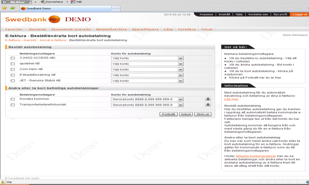 swedbank ta bort e faktura swedbank ta bort e faktura