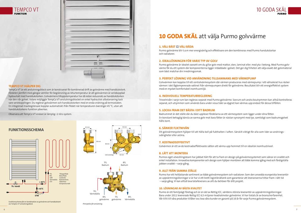 Med Purmo golvvärme får du ett system där komponenterna ligger inbäddade i golvet. Det ger dig friheten att välja exakt det golvmaterial som bäst matchar din inredningssmak.