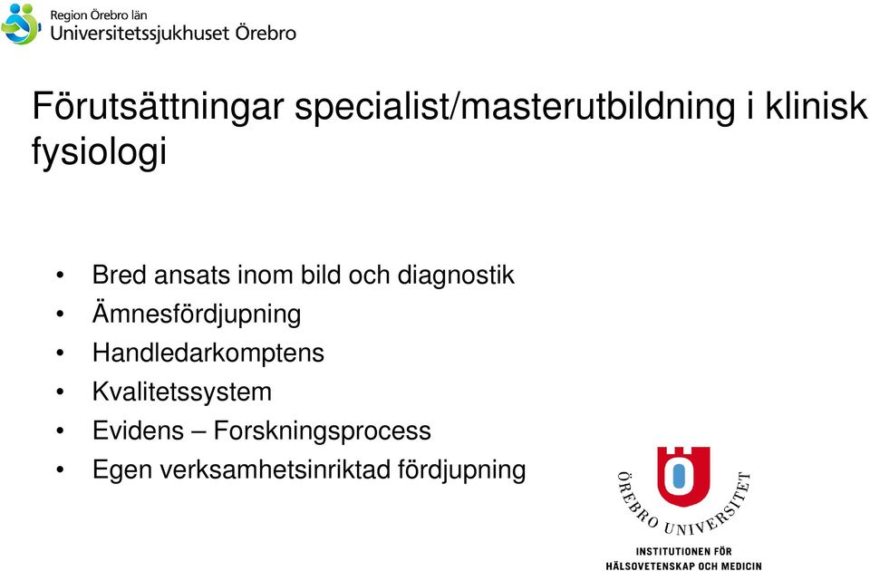 Ämnesfördjupning Handledarkomptens Kvalitetssystem