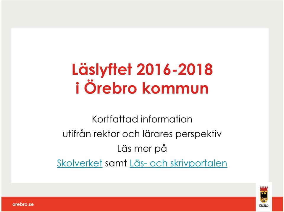 rektor och lärares perspektiv Läs