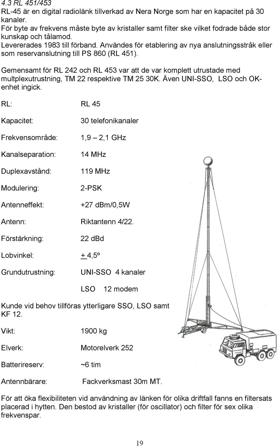 Användes för etablering av nya anslutningsstråk eller som reservanslutning till PS 860 (RL 45).