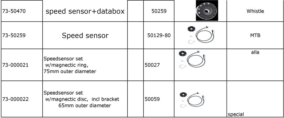 ring, 75mm outer diameter 50027 alla 73-000022 Speedsensor