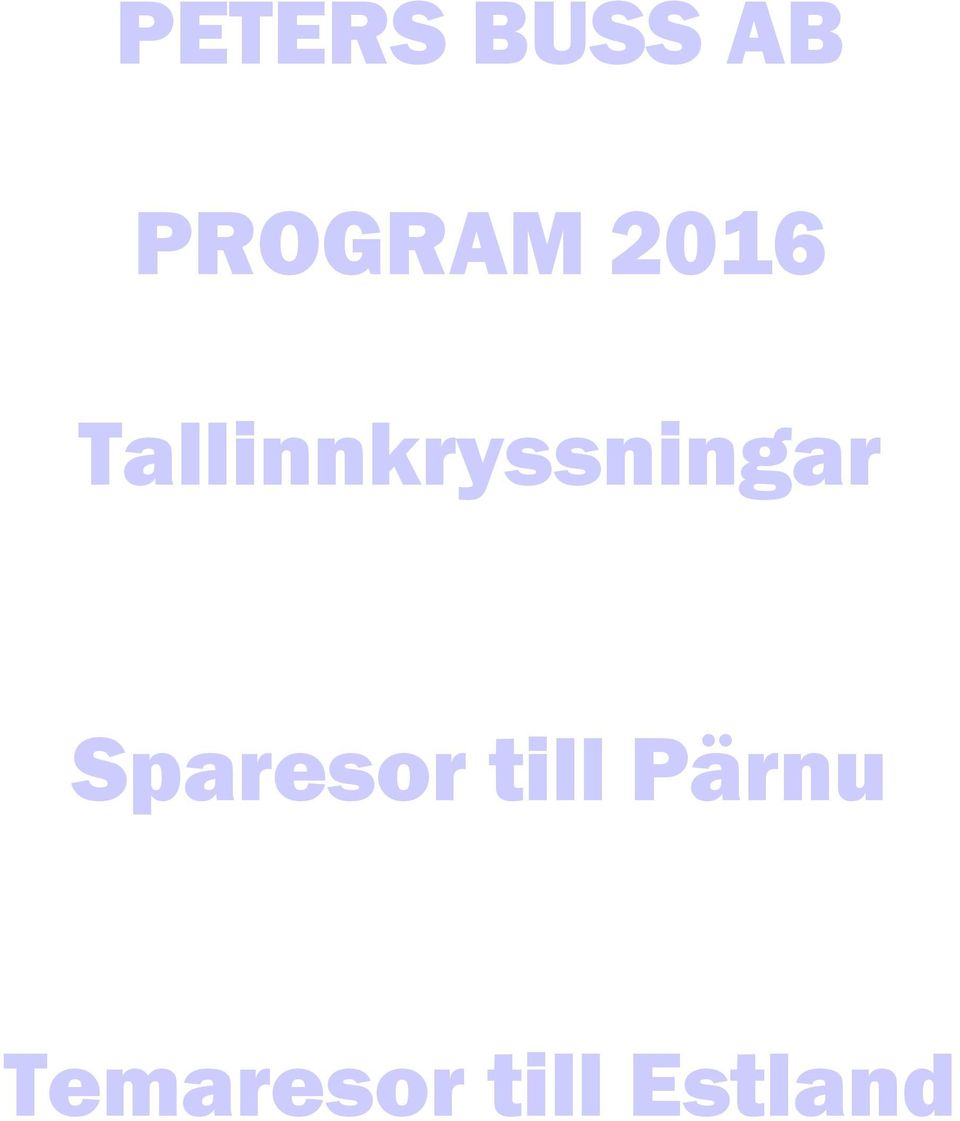Tallinnkryssningar