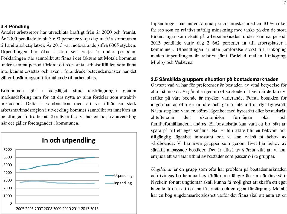 Förklaringen står sannolikt att finna i det faktum att Motala kommun under samma period förlorat ett stort antal arbetstillfällen som ännu inte kunnat ersättas och även i förändrade beteendemönster