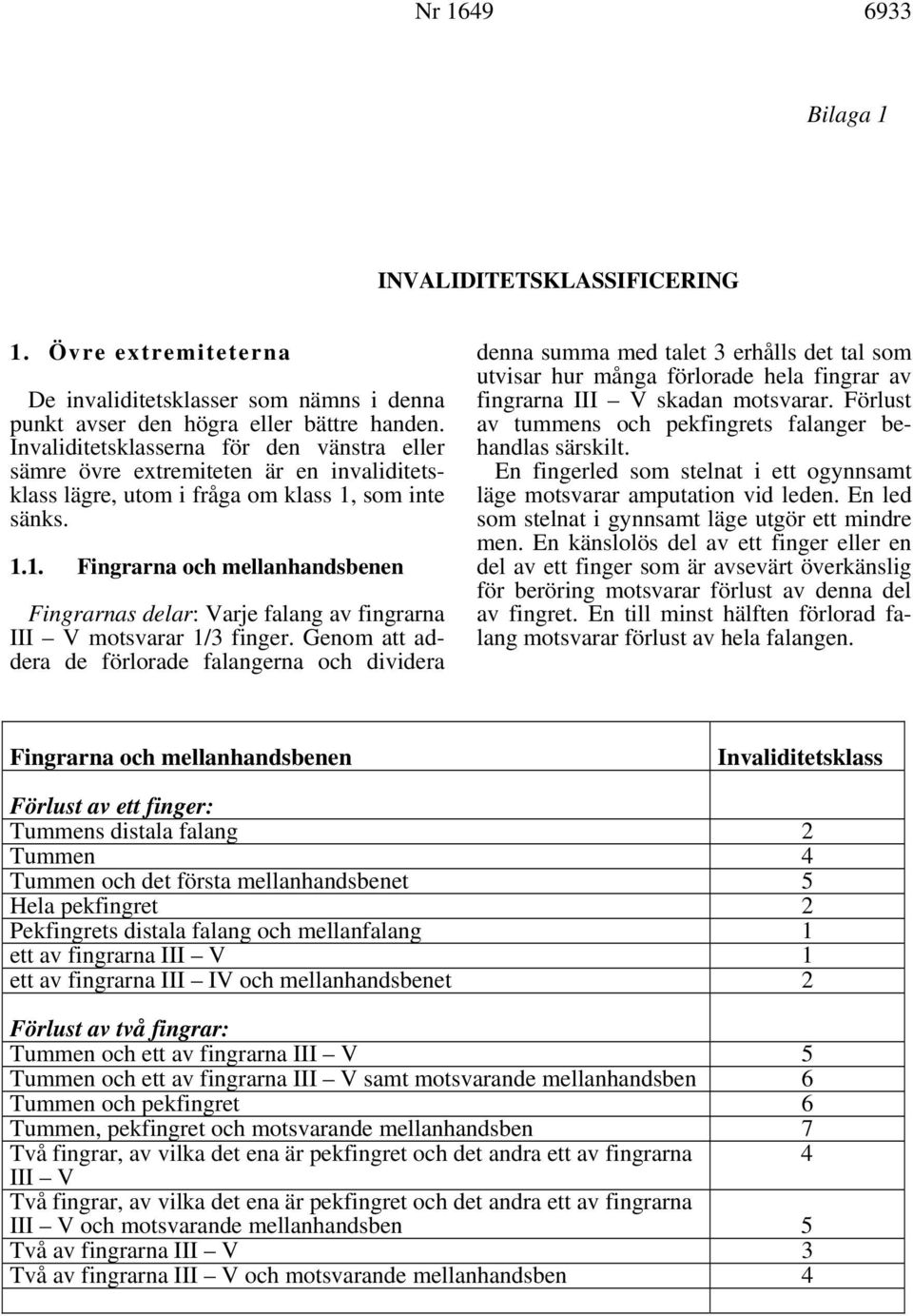 som inte sänks. 1.1. Fingrarna och mellanhandsbenen Fingrarnas delar: Varje falang av fingrarna III V motsvarar 1/3 finger.