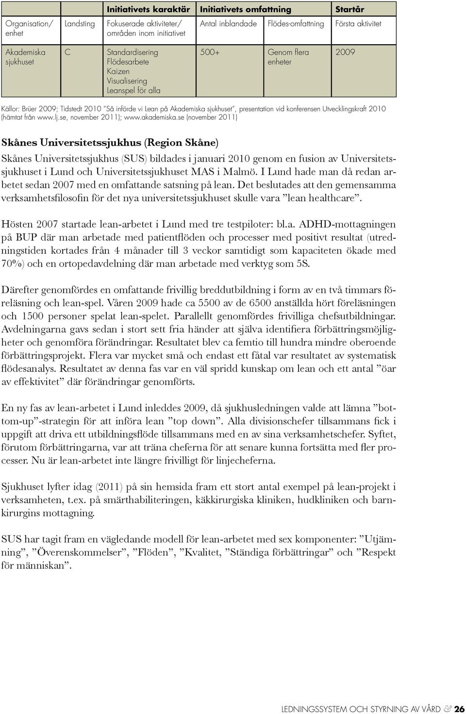 se (november 2011) Skånes Universitetssjukhus (Region Skåne) Skånes Universitetssjukhus (SUS) bildades i januari 2010 genom en fusion av Universitetssjukhuset i Lund och Universitetssjukhuset MAS i