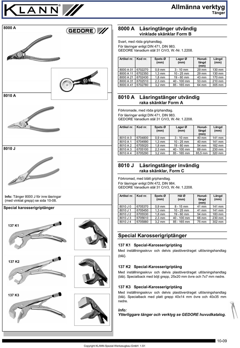 20 mm 8000 A 4 6702780 3,2 mm 85-65 mm 64 mm 305 mm 800 A 800 A Låsringstänger utvändig raka skänklar Form A Förkromade, med röda griphandtag. För låsringar enligt DIN 47, DIN 983.