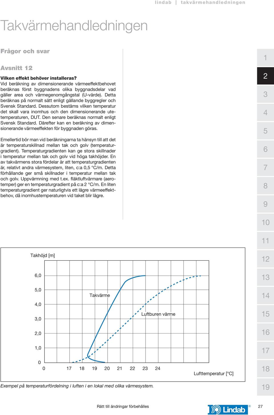 Detta beräknas på normalt sätt enligt gällande bygg regler och Svensk Standard. Dessutom bestäms vilken tempe ratur det skall vara inomhus och den dimensionerande utetemperaturen, DUT.