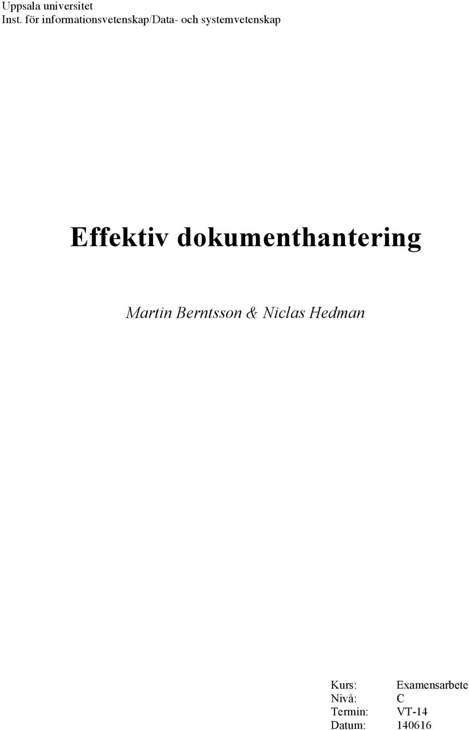 systemvetenskap Effektiv dokumenthantering