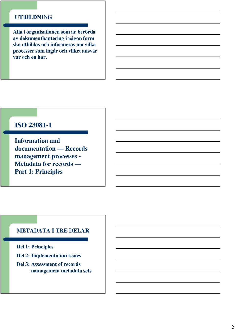 ISO 23081-1 Information and documentation Records management processes - Metadata for records Part 1: