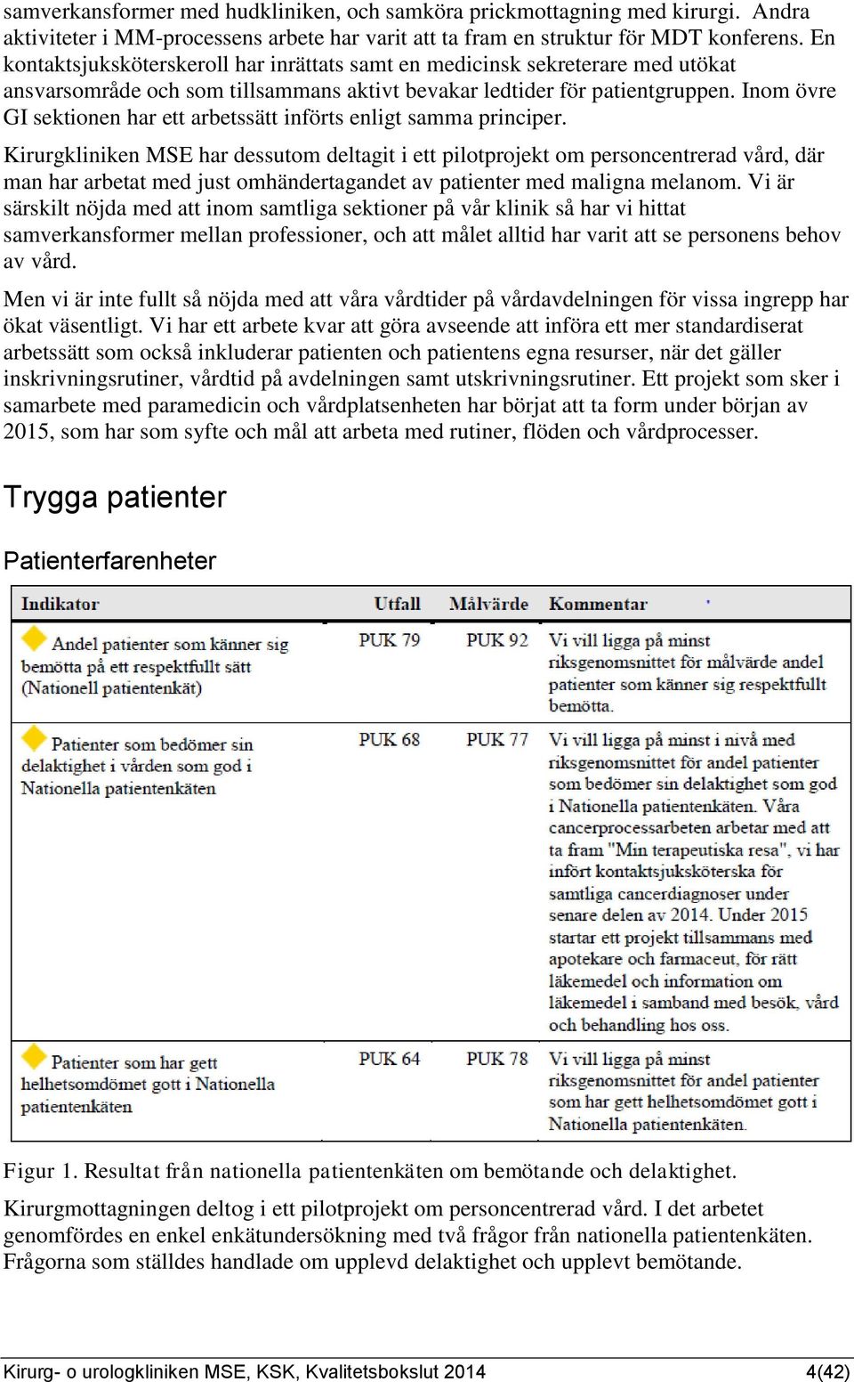 Inom övre GI sektionen har ett arbetssätt införts enligt samma principer.