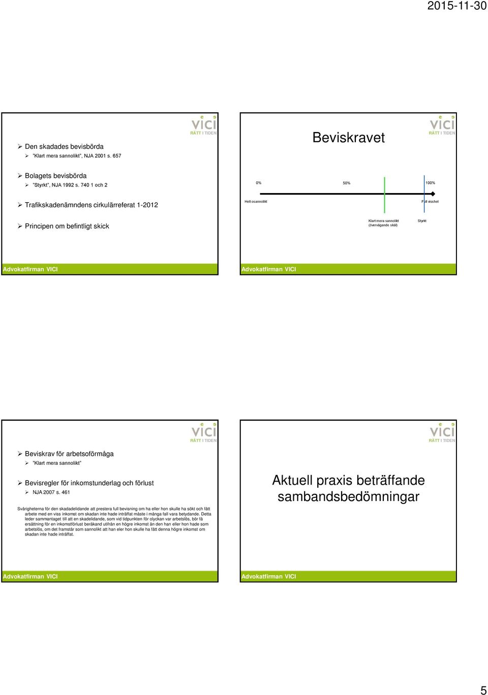 arbetsoförmåga Klart mera sannolikt Bevisregler för inkomstunderlag och förlust NJA 2007 s.