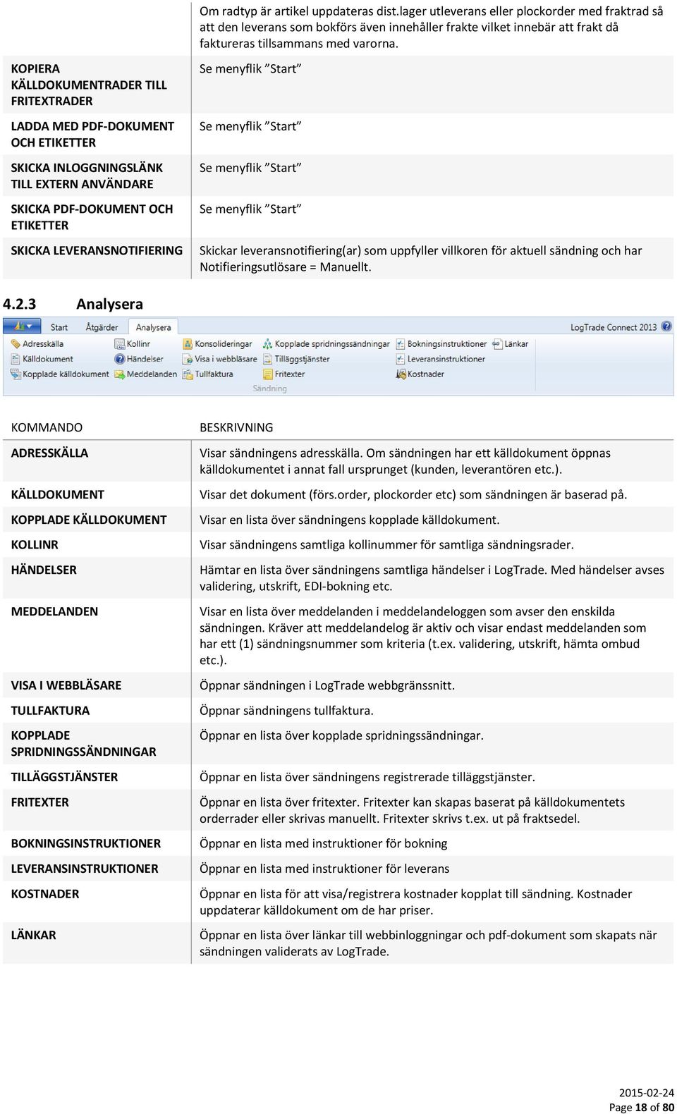 KOPIERA KÄLLDOKUMENTRADER TILL FRITEXTRADER LADDA MED PDF-DOKUMENT OCH ETIKETTER SKICKA INLOGGNINGSLÄNK TILL EXTERN ANVÄNDARE SKICKA PDF-DOKUMENT OCH ETIKETTER SKICKA LEVERANSNOTIFIERING Se menyflik