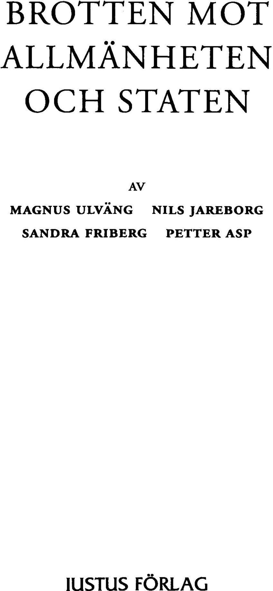 ULVÄNG SANDRA FRIBERG NILS