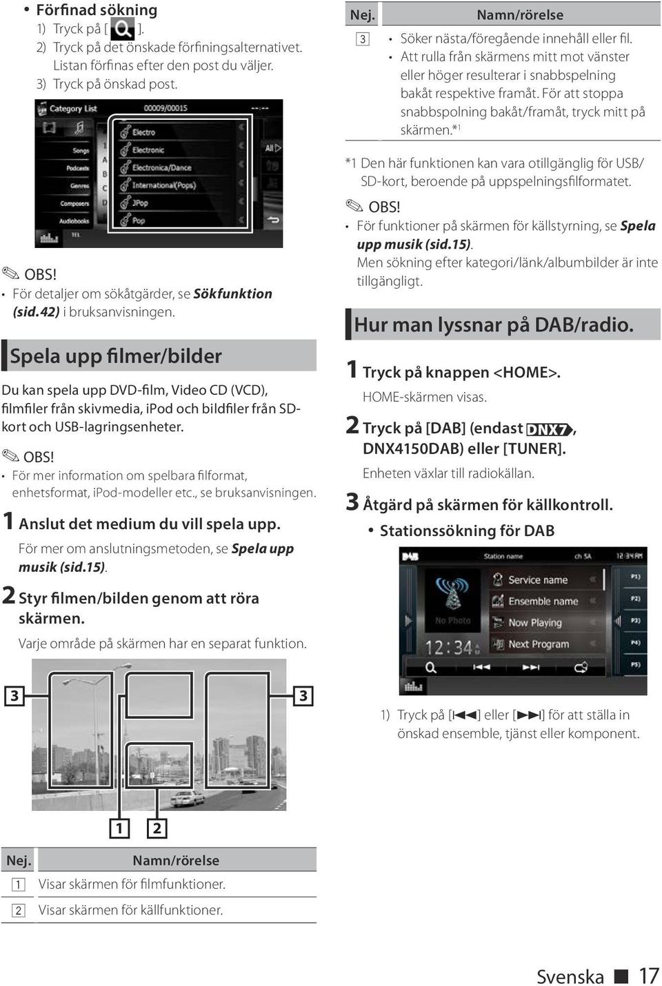 För mer information om spelbara filformat, enhetsformat, ipod-modeller etc., se bruksanvisningen. 1 Anslut det medium du vill spela upp. För mer om anslutningsmetoden, se Spela upp musik (sid.15).