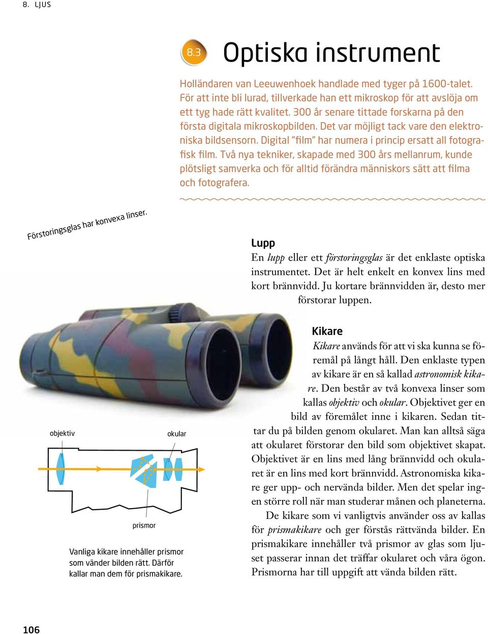 Två nya tekniker, skapade med 300 års mellanrum, kunde plötsligt samverka och för alltid förändra människors sätt att filma och fotografera. örstoringsglas har konvexa linser.