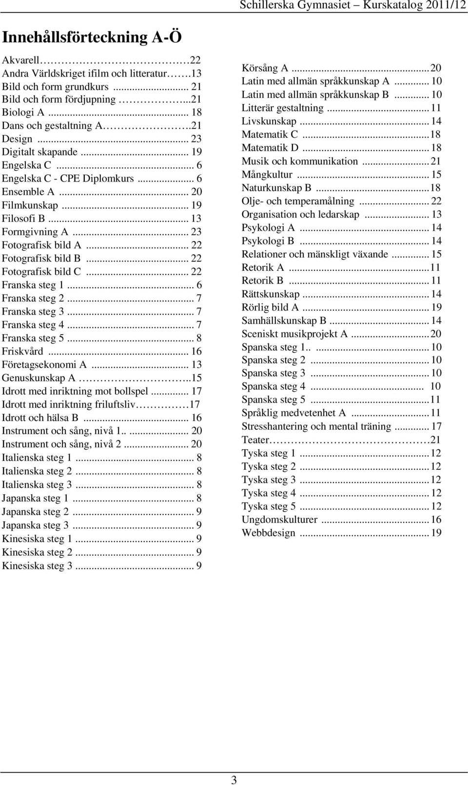 .. 22 Fotografisk bild C... 22 Franska steg 1... 6 Franska steg 2... 7 Franska steg 3... 7 Franska steg 4... 7 Franska steg 5... 8 Friskvård... 16 Företagsekonomi A... 13 Genuskunskap A.