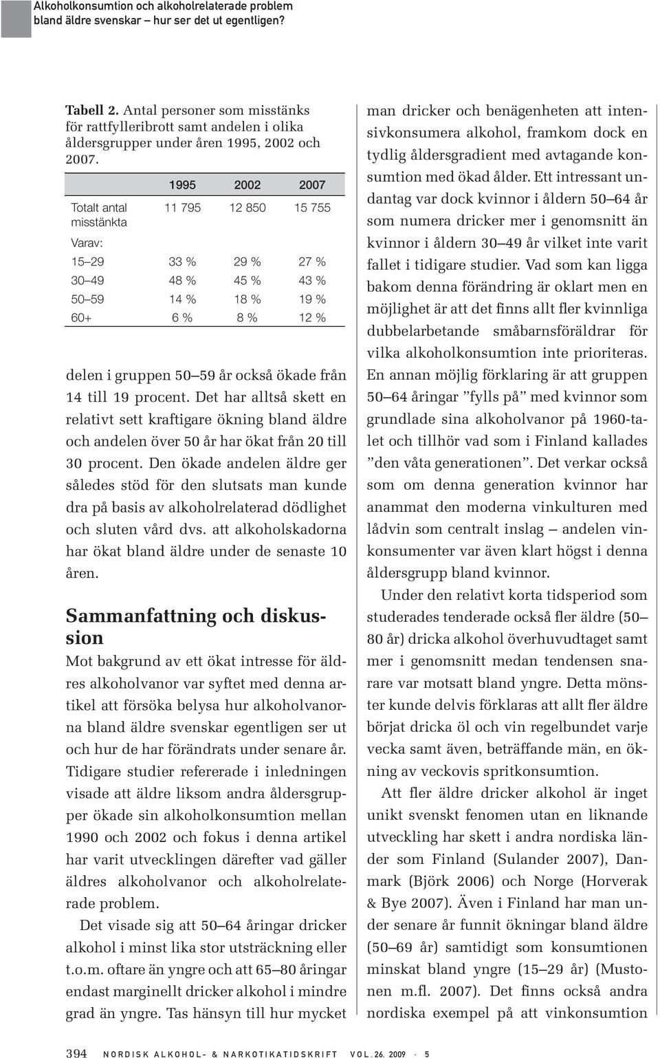 Det har alltså skett en relativt sett kraftigare ökning bland äldre och andelen över 5 år har ökat från 2 till 3 procent.