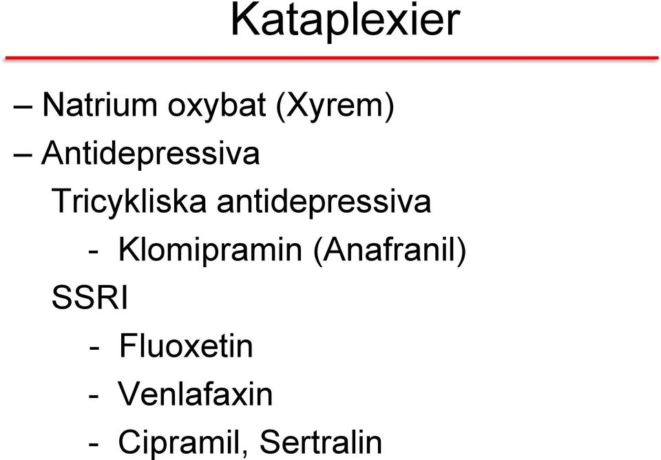 antidepressiva - Klomipramin