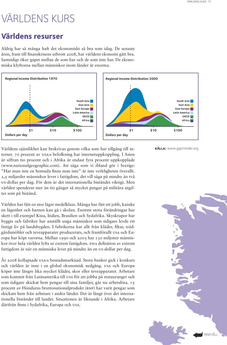 Regional Income Distribution 1970 Regional Income Distribution 2000 South Asia East Asia East Europe Latin America OECD Africa South Asia East Asia East Europe Latin America OECD Africa $1 $10 $100