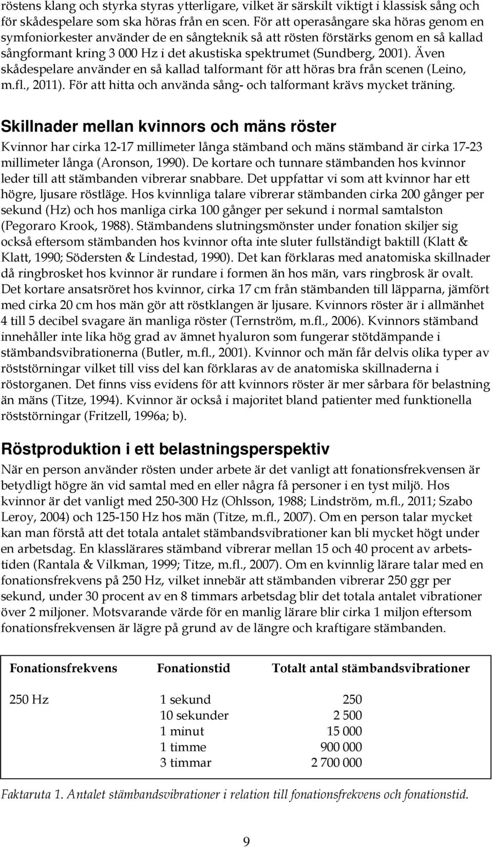 Även skådespelare använder en så kallad talformant för att höras bra från scenen (Leino, m.fl., 2011). För att hitta och använda sång- och talformant krävs mycket träning.