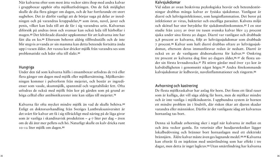 Det är därför vanligt att de börjar suga på delar av inredningen och på varandras kroppsdelar, 84 som öron, navel, juver och penis, vilket kan leda till att de får i sig varandras urin.