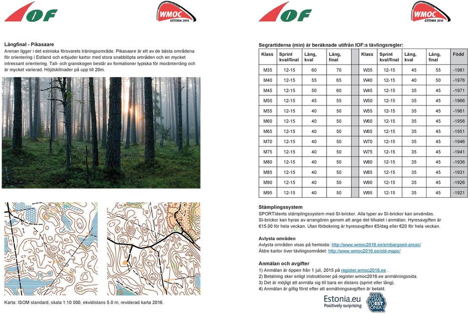 Tall- och granskogen består av formationer typiska för moränterräng och är mycket varierad. Höjdskillnader på upp till 20m.