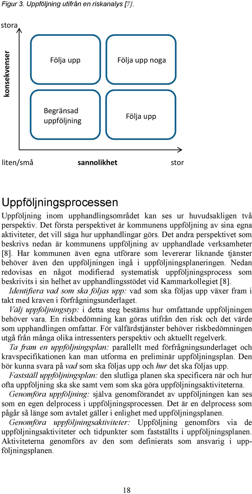 perspektiv. Det första perspektivet är kommunens uppföljning av sina egna aktiviteter, det vill säga hur upphandlingar görs.