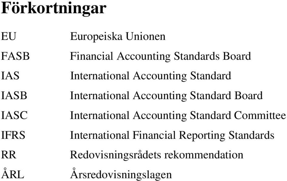 Accounting Standard Board International Accounting Standard Committee