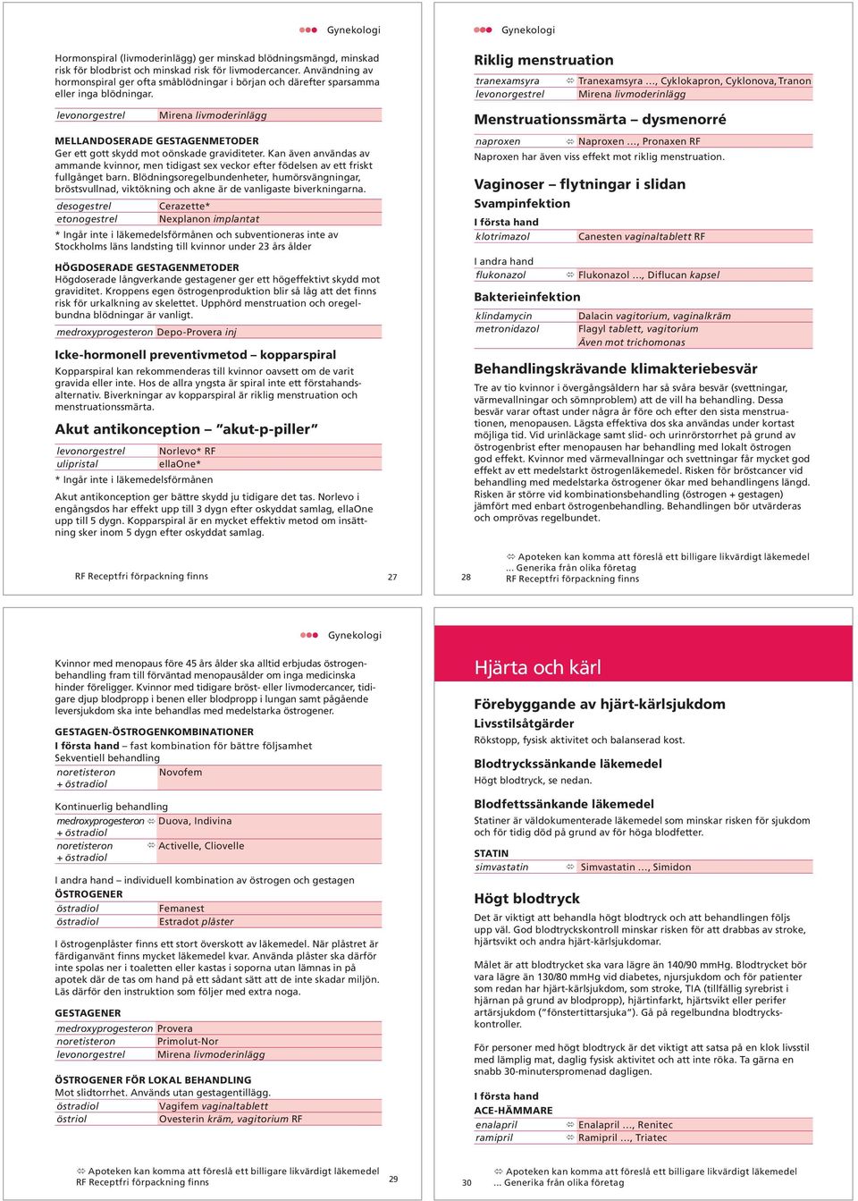 Riklig menstruation tranexamsyra levonorgestrel Tranexamsyra, Cyklokapron, Cyklonova, Tranon Mirena livmoderinlägg levonorgestrel Mirena livmoderinlägg Menstruationssmärta dysmenorré MELLANDOSERADE