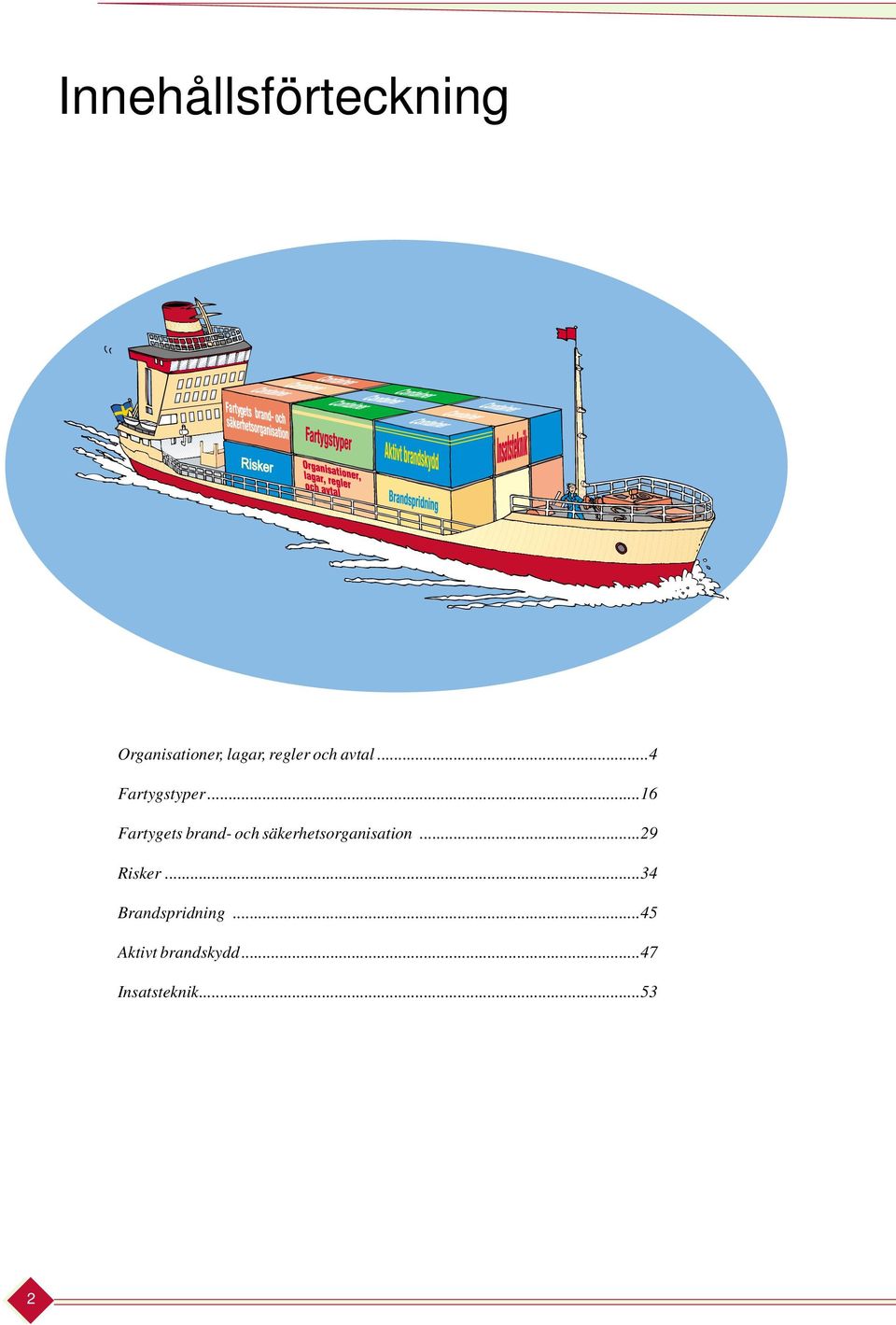 ..16 Fartygets brand- och säkerhetsorganisation.