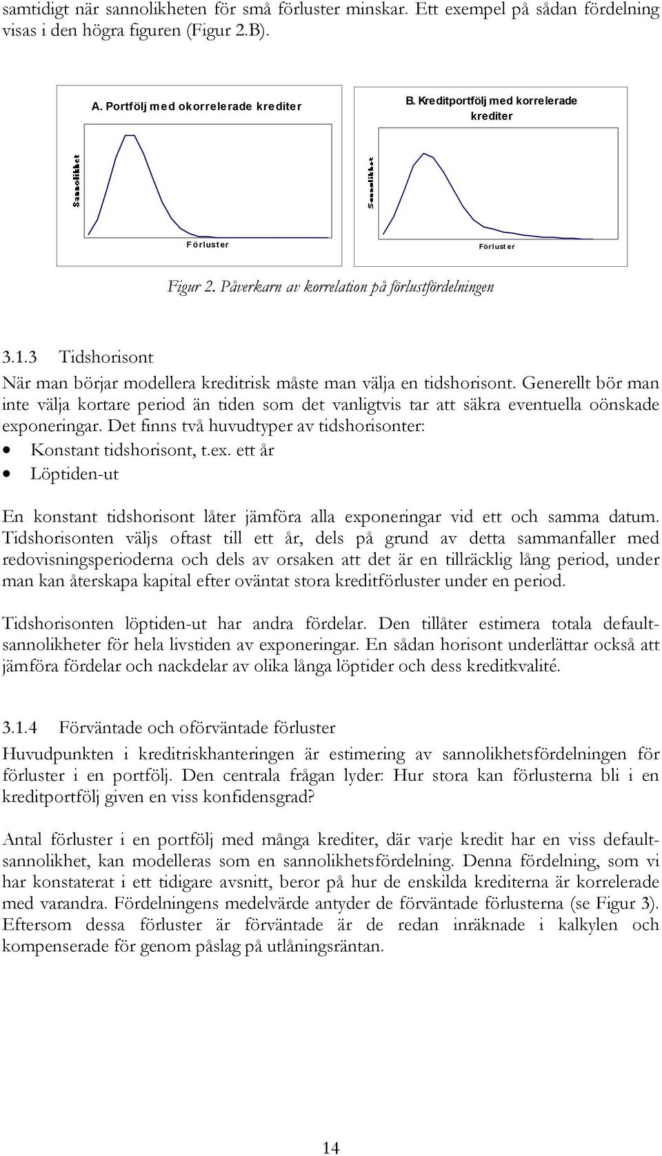 3 Tidshorisont När man börjar modellera kreditrisk måste man välja en tidshorisont.