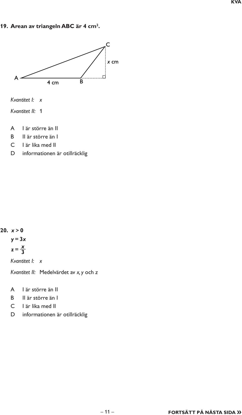 II informationen är otillräcklig 20.