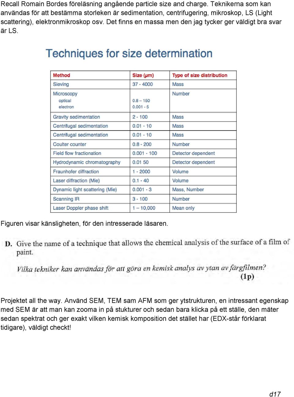 Det finns en massa men den jag tycker ger väldigt bra svar är LS. Figuren visar känsligheten, för den intresserade läsaren. Projektet all the way.