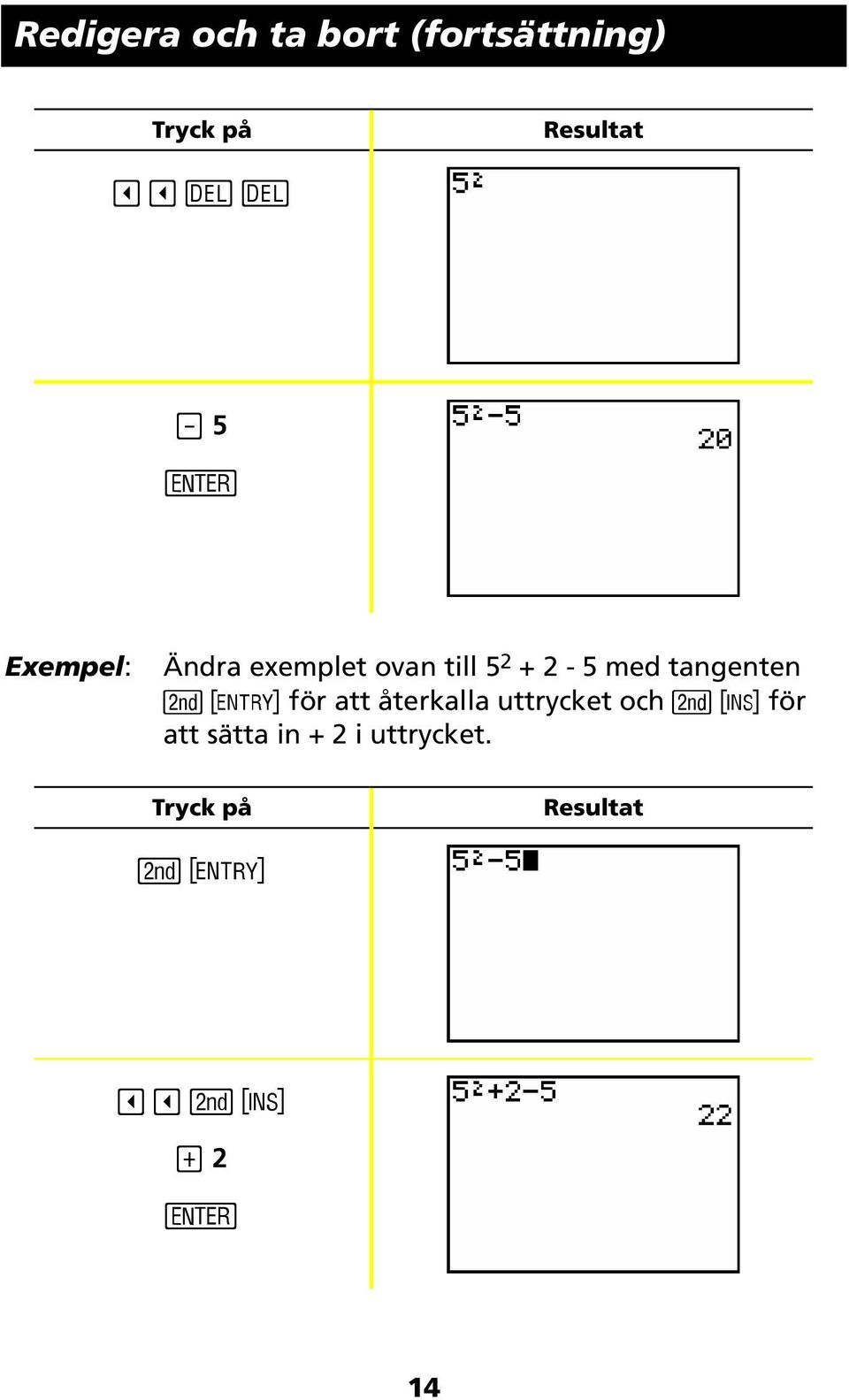 tangenten y [ för att återkalla uttrycket och y