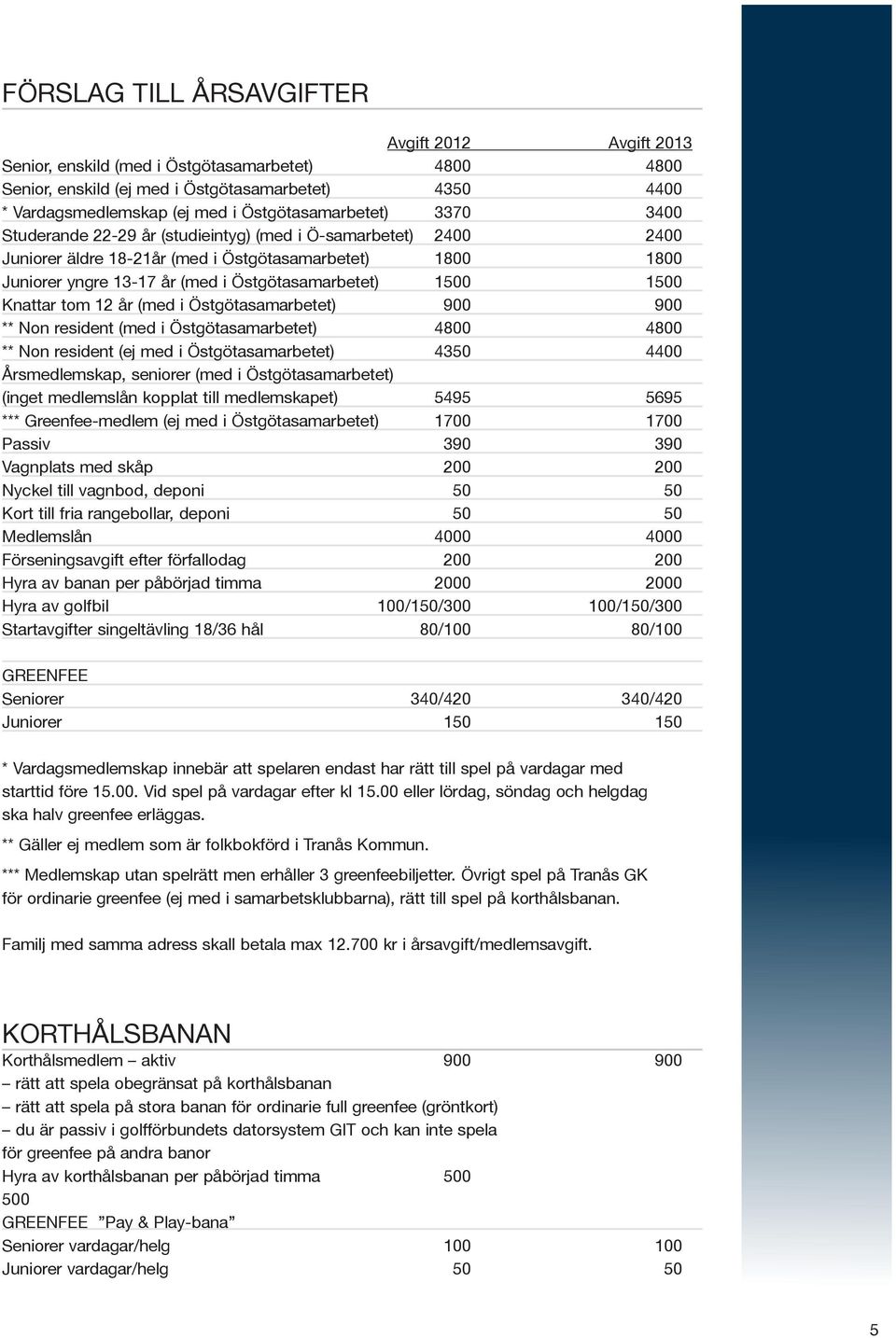 Östgötasamarbetet) 1500 1500 Knattar tom 12 år (med i Östgötasamarbetet) 900 900 ** Non resident (med i Östgötasamarbetet) 4800 4800 ** Non resident (ej med i Östgötasamarbetet) 4350 4400