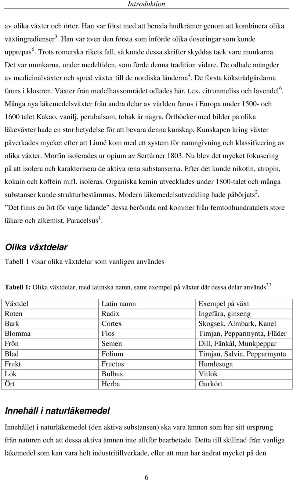 De odlade mängder av medicinalväxter och spred växter till de nordiska länderna 4. De första köksträdgårdarna fanns i klostren. Växter från medelhavsområdet odlades här, t.ex.