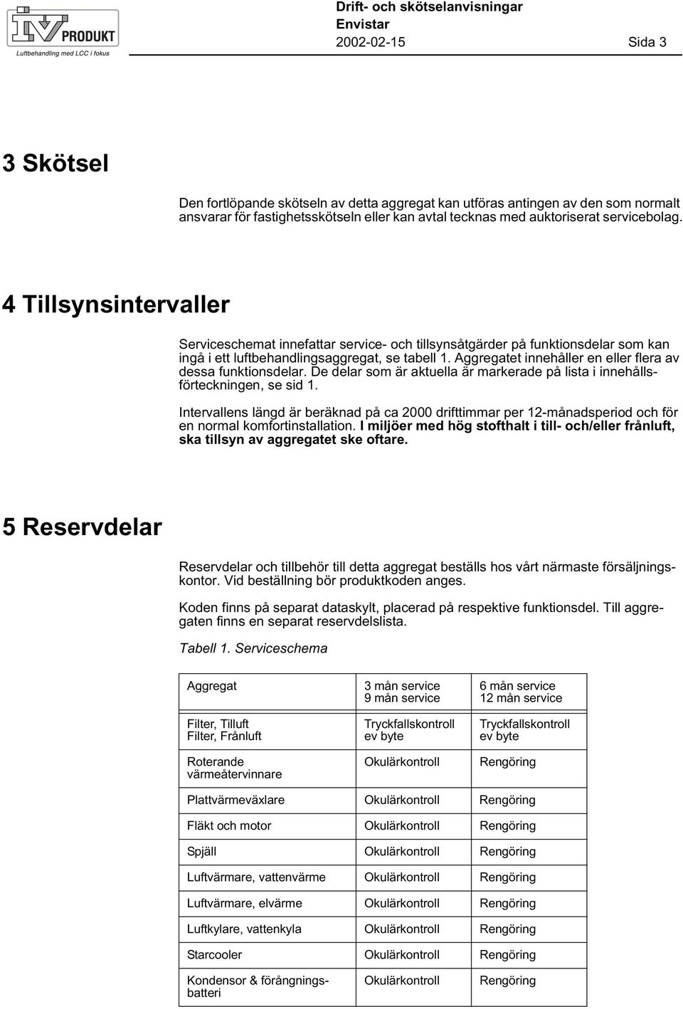 Aggregatet innehåller en eller flera av dessa funktionsdelar. De delar som är aktuella är markerade på lista i innehållsförteckningen, se sid 1.