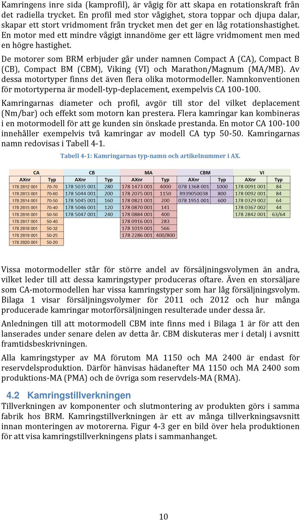 En motor med ett mindre vågigt innandöme ger ett lägre vridmoment men med en högre hastighet.