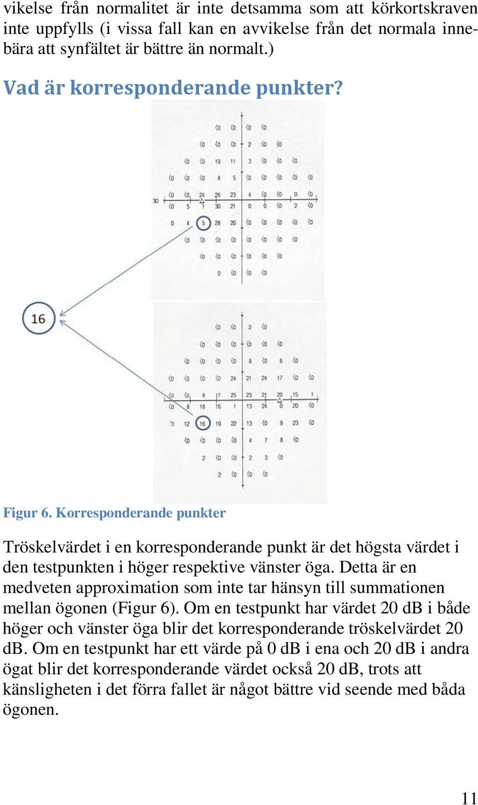 Detta är en medveten approximation som inte tar hänsyn till summationen mellan ögonen (Figur 6).